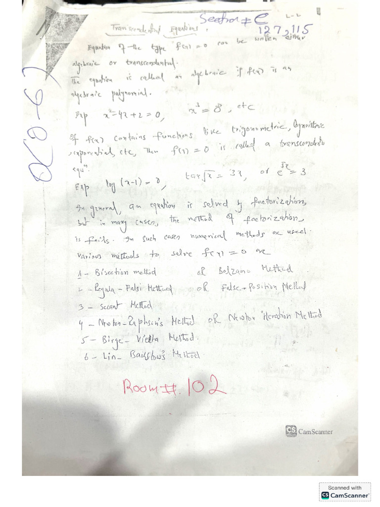 Numerical Computing Mids Notes | PDF