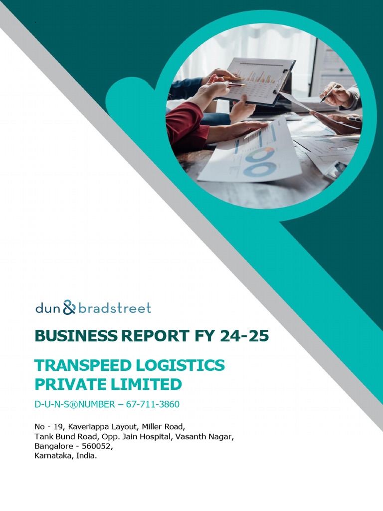 Transpeed Logistics FY 24-25 Business Report | PDF | Logistics | Business