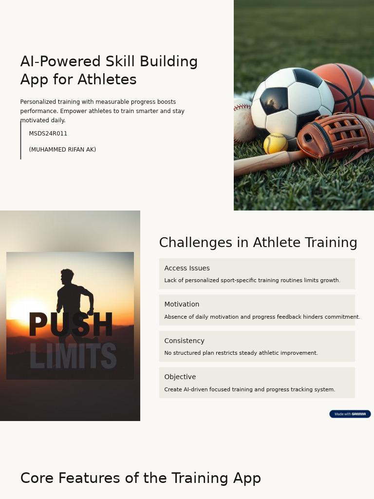 AI Powered Skill Building App For Athletes | PDF | Information Science ...