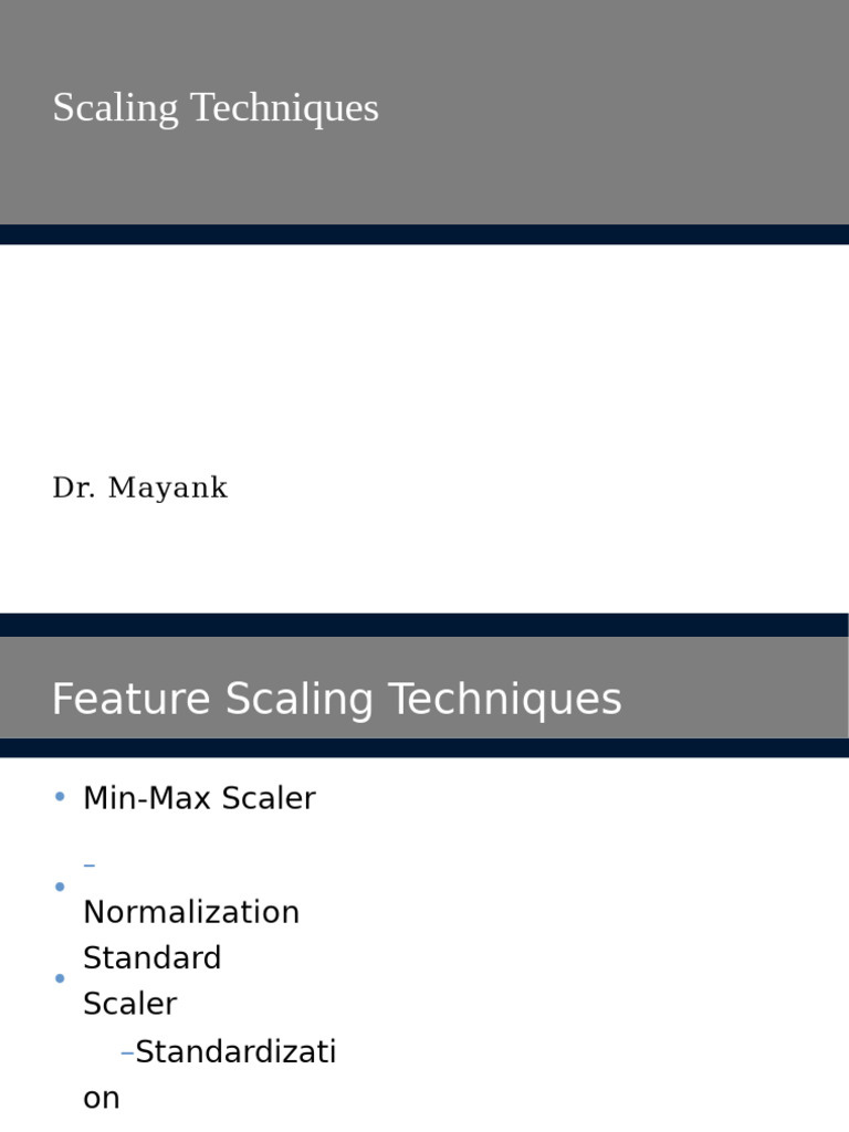 Feature Scaling: Normalization & Standardization | PDF | Standard Score ...