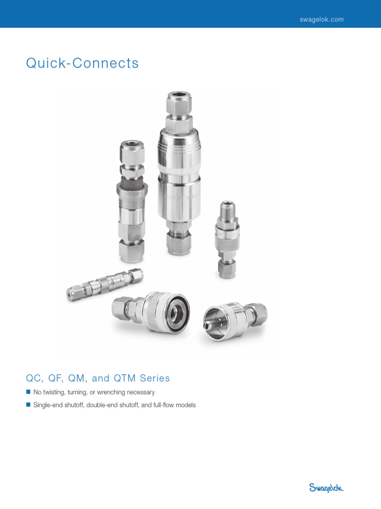 Quick-Connects Overview and Specifications | PDF | Plumbing | Materials