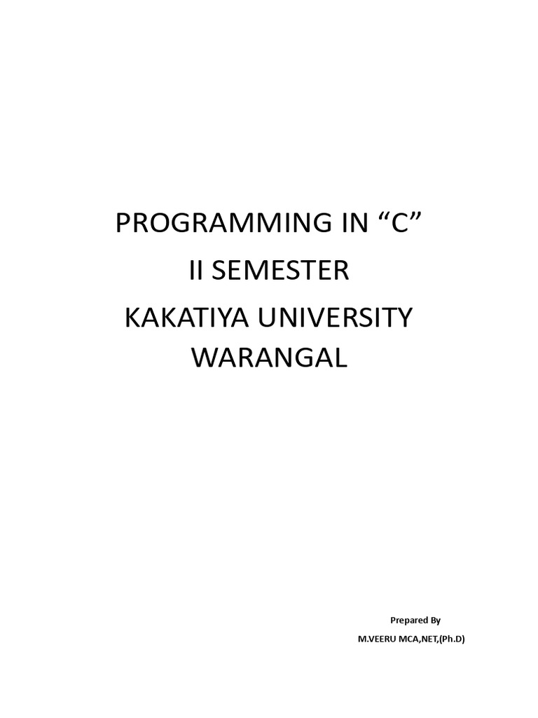 UNIT-II_PROGRAMMING IN C NOTES_2025 | PDF | Control Flow | Computing