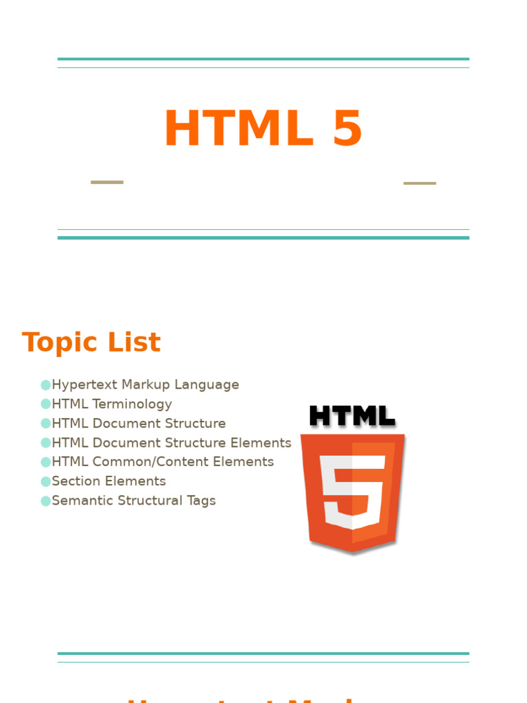 HTML Fundamentals Mooc ForStudents | PDF | Html | Html Element