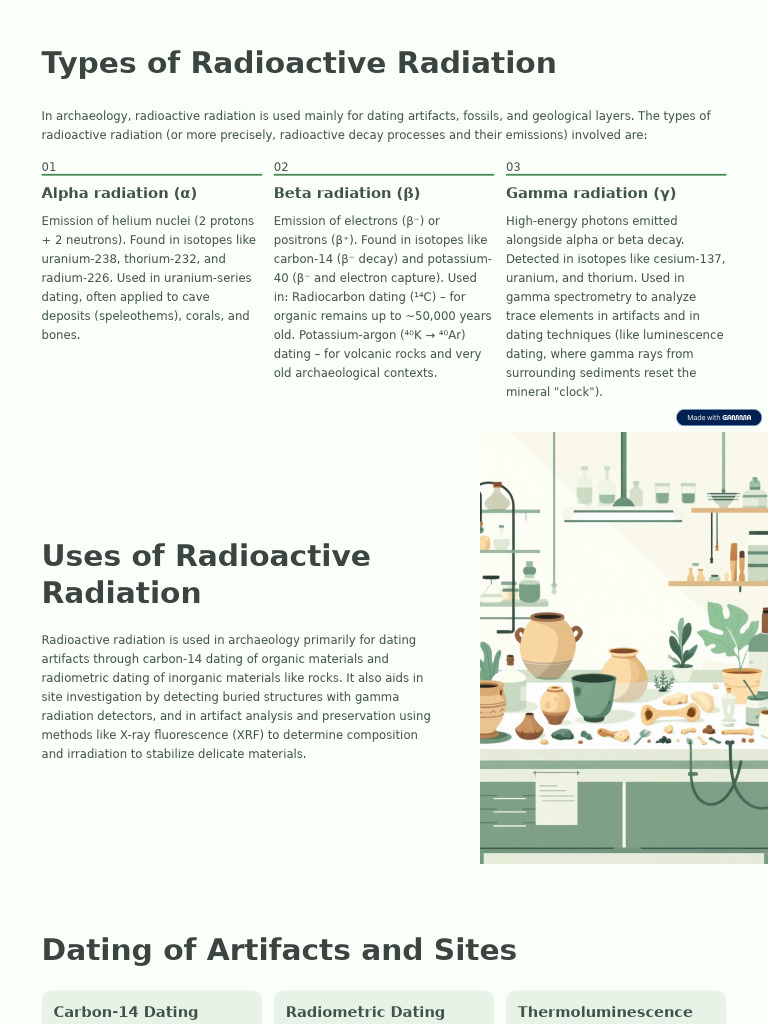 Types of Radioactive Radiation in Archaeology | PDF | Ionizing ...