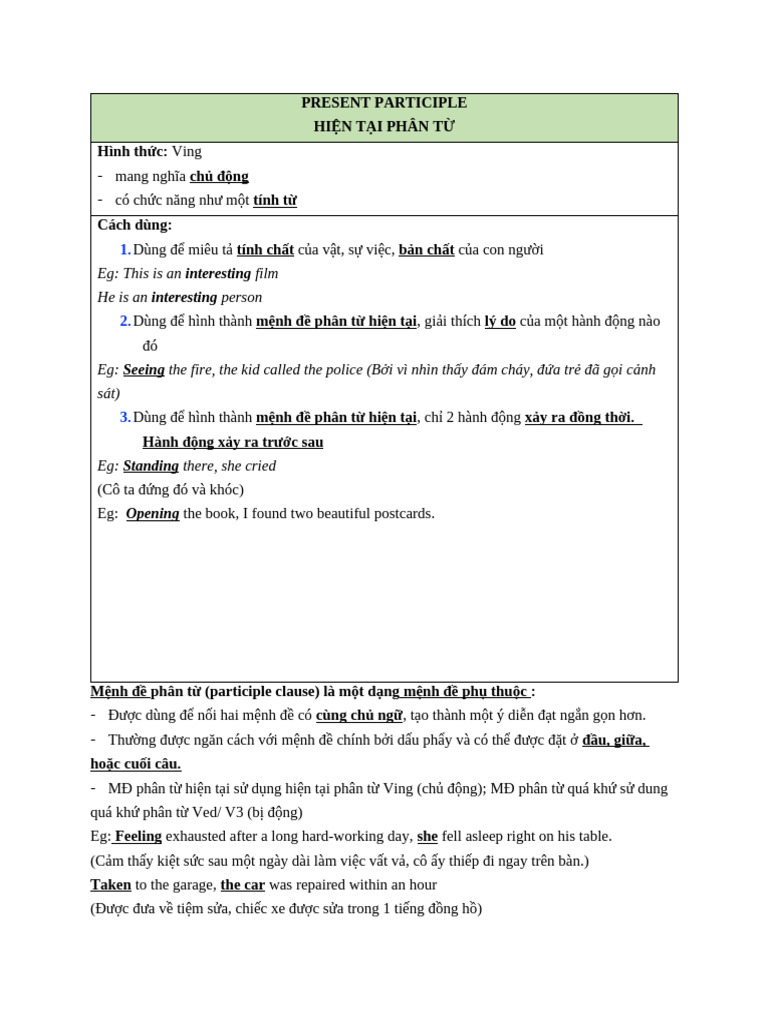 Present Participle | PDF