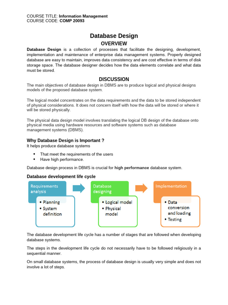 Database Design Fundamentals in DBMS | PDF | Databases | Database Design