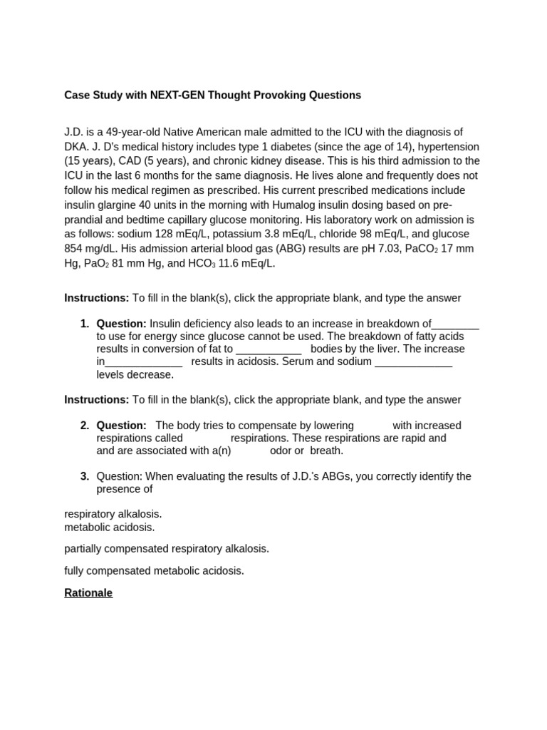 ICU Case Study: Managing DKA in Diabetes | PDF | Insulin | Diabetes