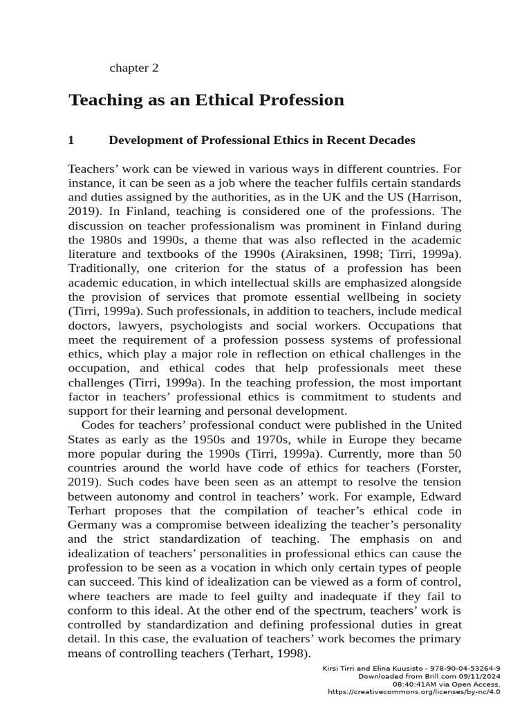 Ethical Frameworks in Teaching Profession | PDF | Thought | Teachers