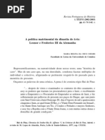 A política matrimonial da dinastia de Avis Leonor e Frederico III da Alemanha. Maria Helena da Cruz Coelho