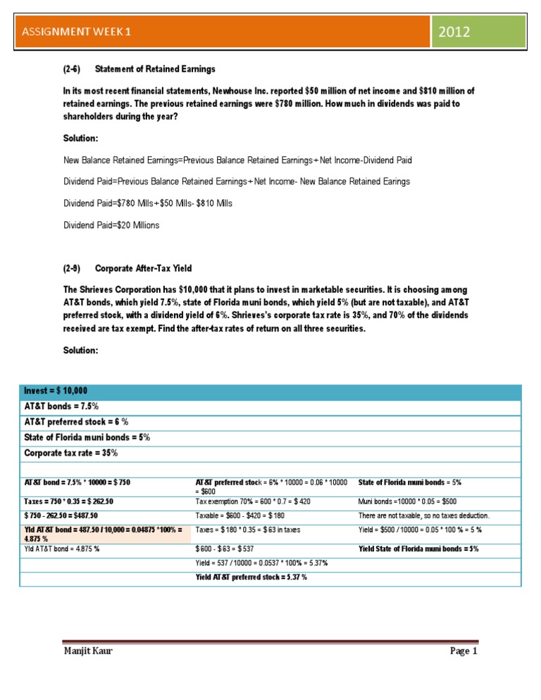 Assignment Week 1 | PDF