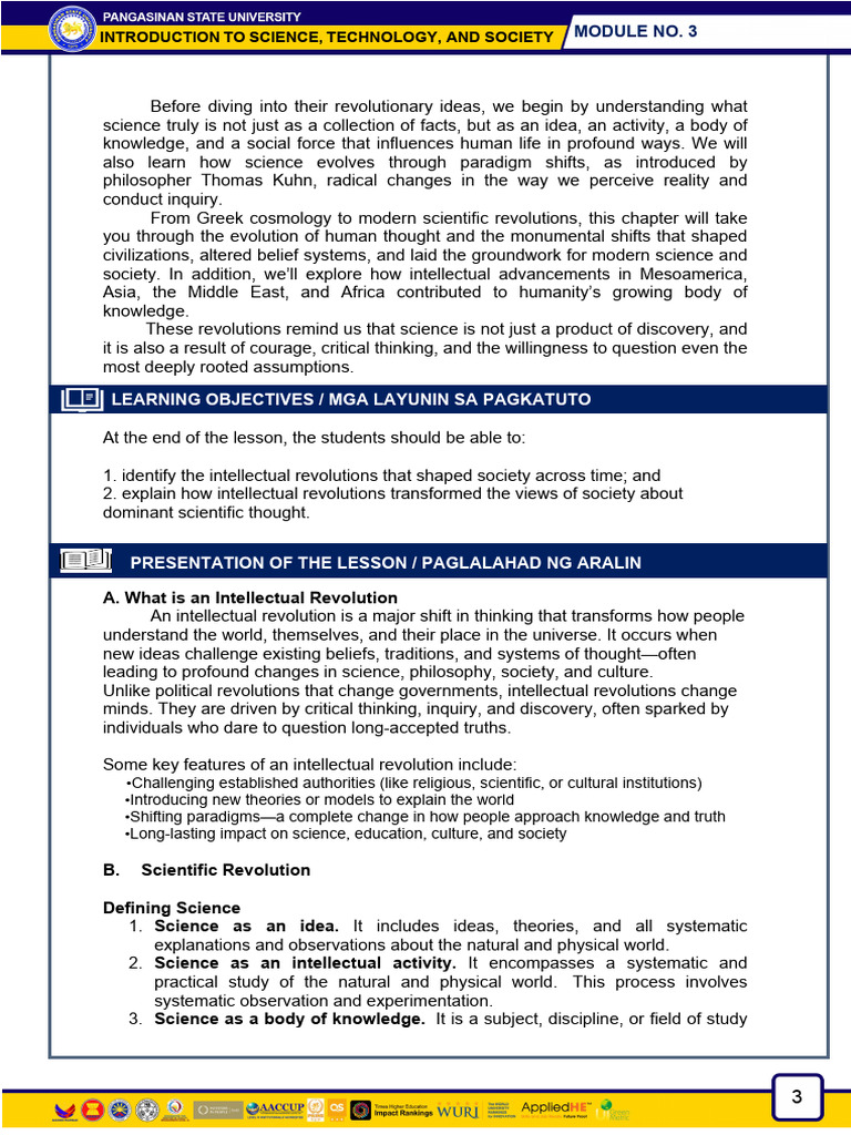 GE6 Science Technology and Society Leaning Module 41 48 | PDF | Science ...