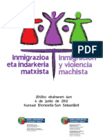 PROGRAMA JORNADA INMIGRACIÓN Y VIOLENCIA MACHISTA