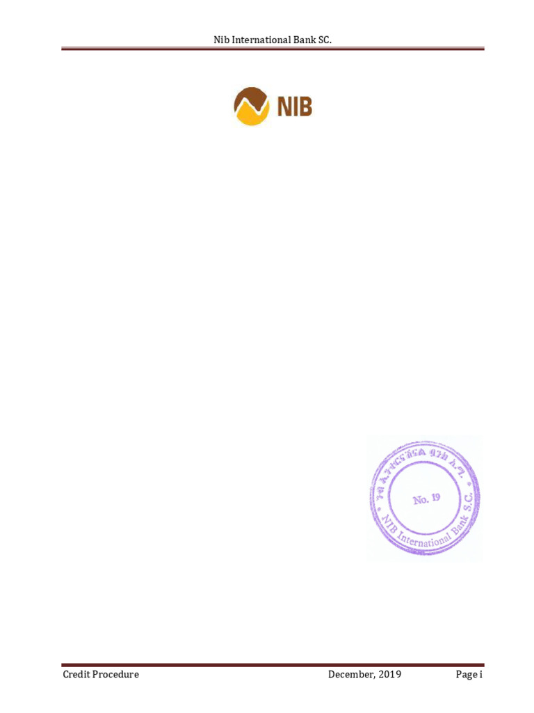 Credit Proc Nib Bank | PDF | Banks | Credit