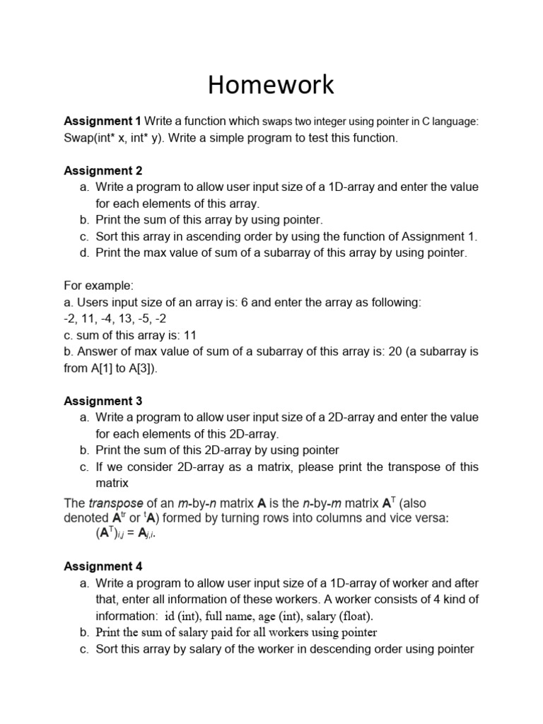 Homework 1 C++ (2) | PDF