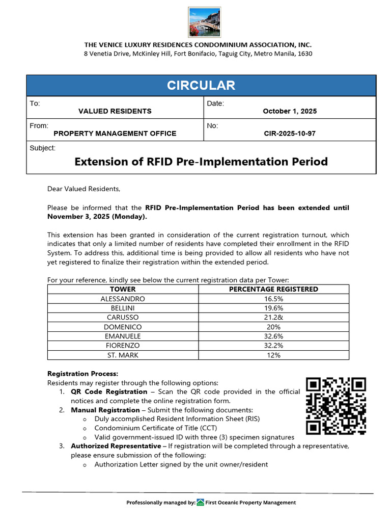 No. 10 97 Extension of RFID Pre Implementation (1) (1) | PDF