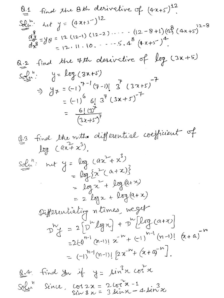 2 Problems On NTH Derivative | PDF