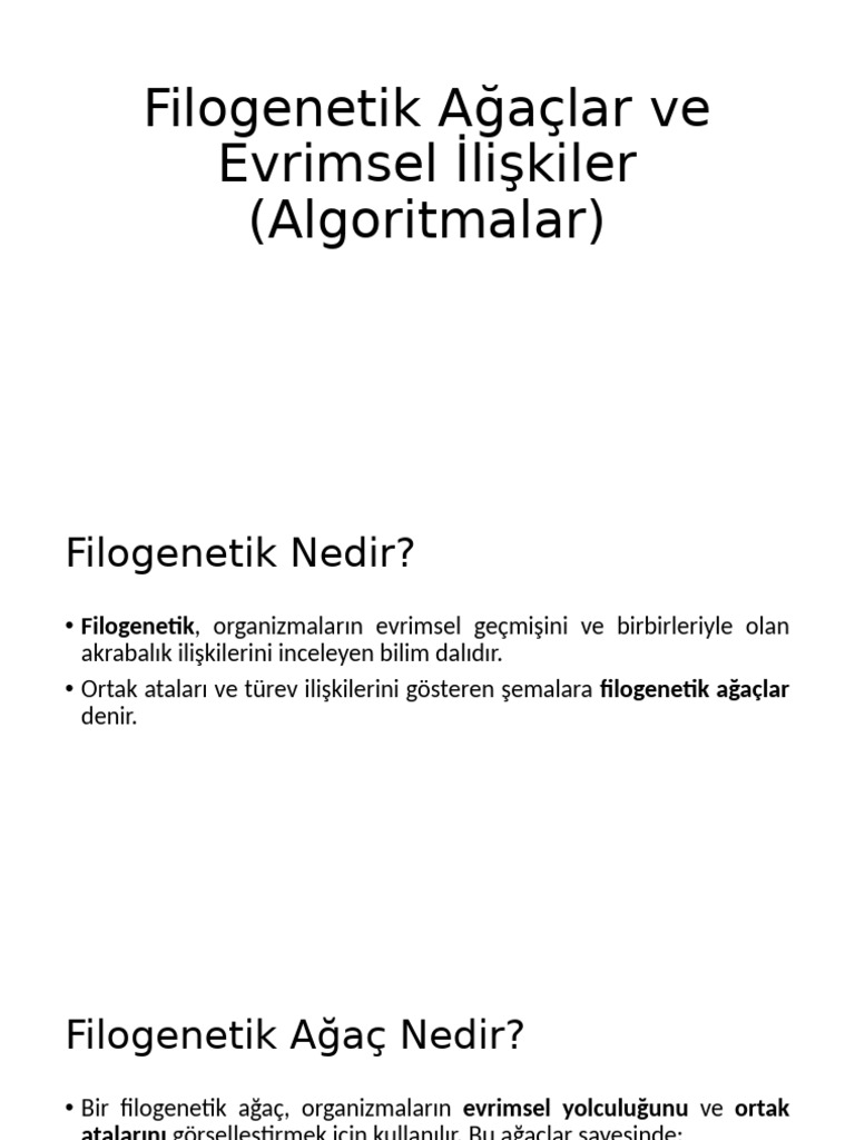 7-Filogenetik Algoritmalar | PDF
