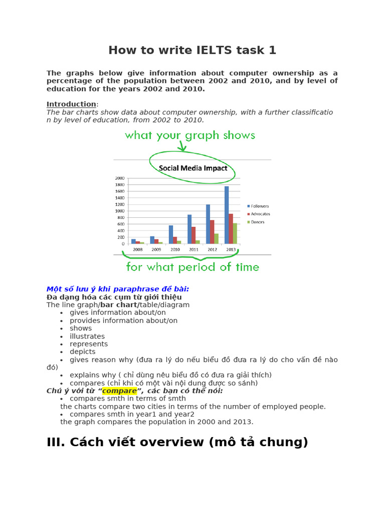 How to Write IELTS Task 1 | PDF