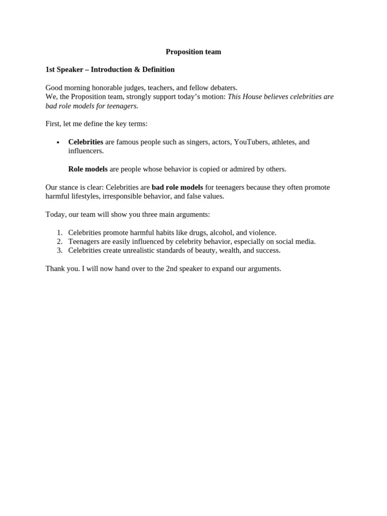 Celebrities as Negative Role Models | PDF | Adolescence | Celebrity