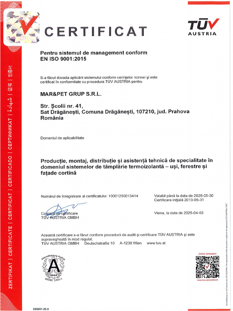 Certificat ISO9001 | PDF