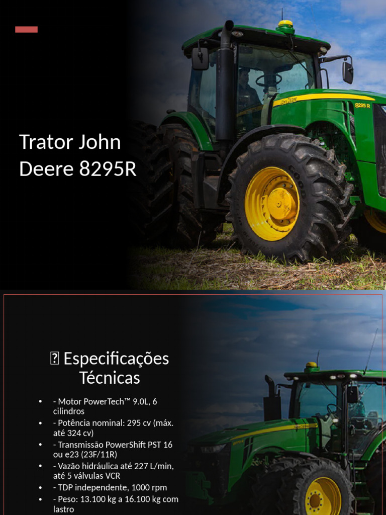 Trator John Deere 8295R Analise Completa [Salvo Automaticamente] | PDF ...