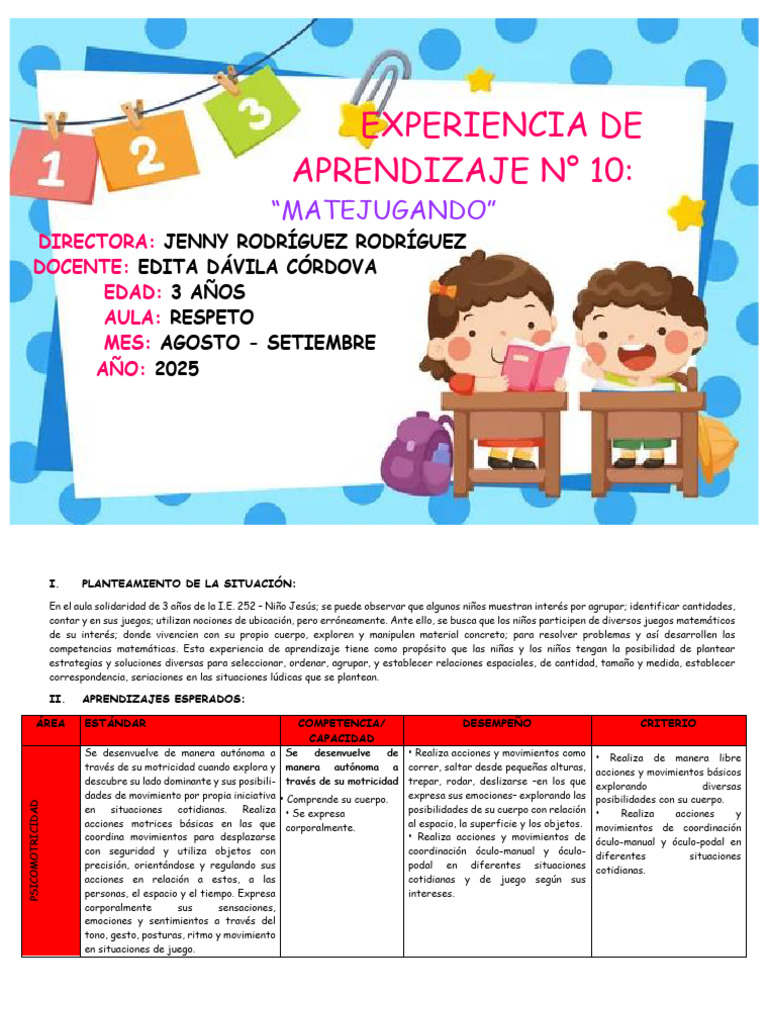 Actividades Matemáticas para Niños de 3 Años | PDF | Aprendizaje ...
