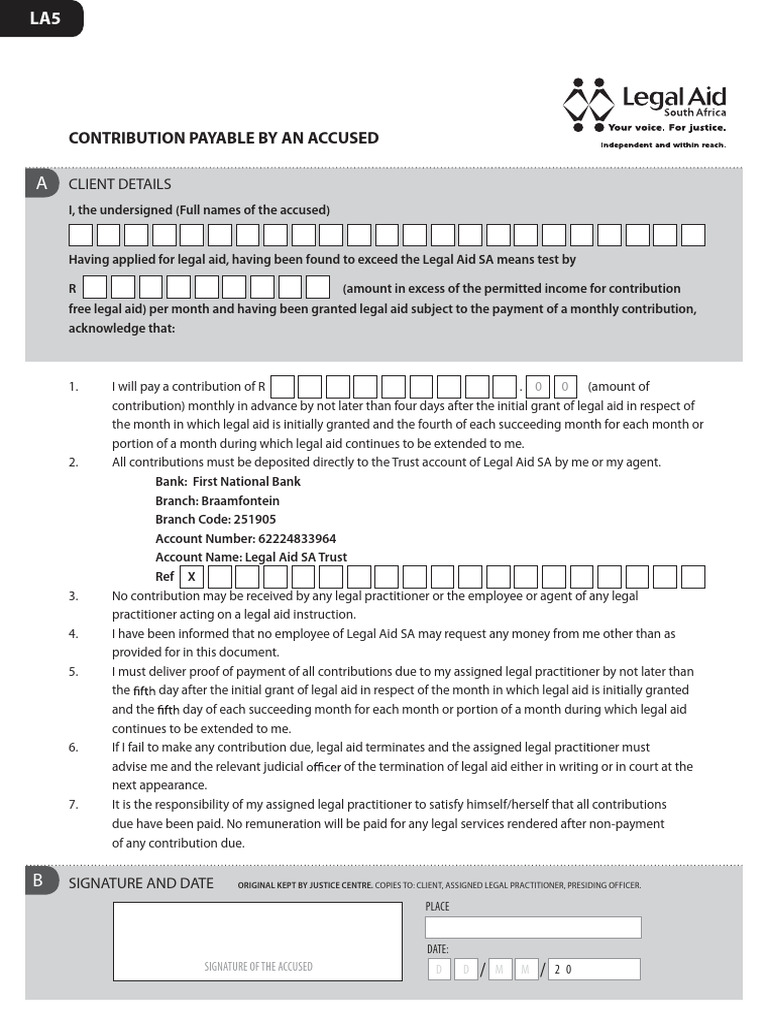 Contributions Payable by Accused 1 | PDF | Legal Aid | Lawyer