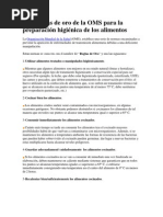 10 Reglas de Oro de la OMS | PDF | Alimentos | Agua