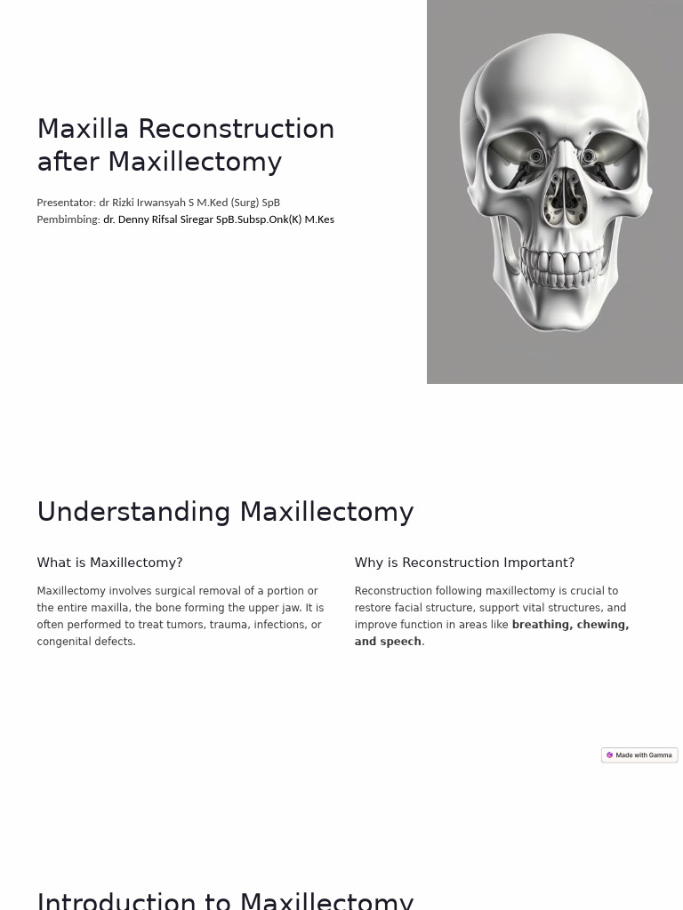 Maxillary Reconstruction Post-Maxillectomy | PDF | Dental Implant ...
