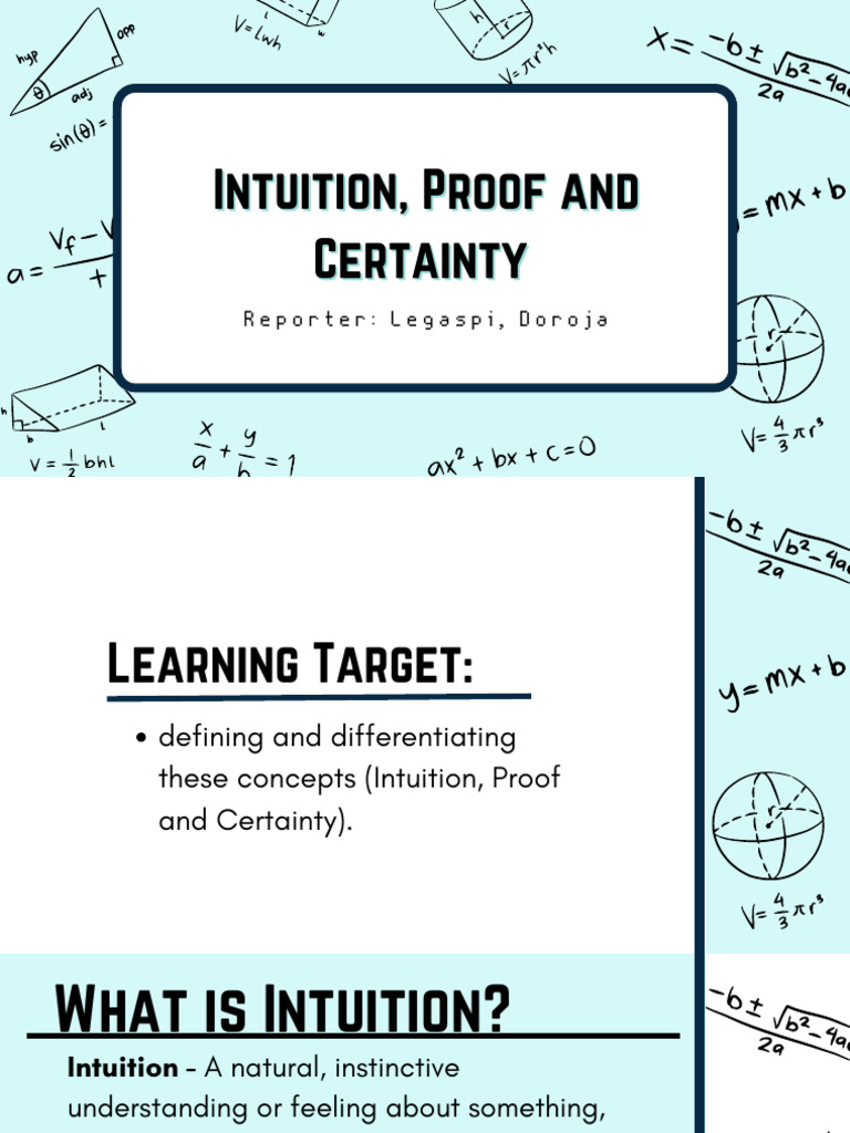 Intuition and Proof in Modern Mathematics | PDF | Mathematical Proof ...