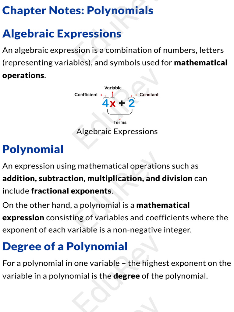 Understanding Polynomials and Their Zeroes | PDF | Polynomial ...