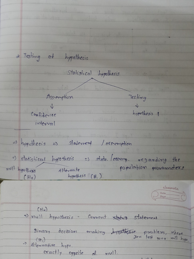Hypothesis Notes | PDF