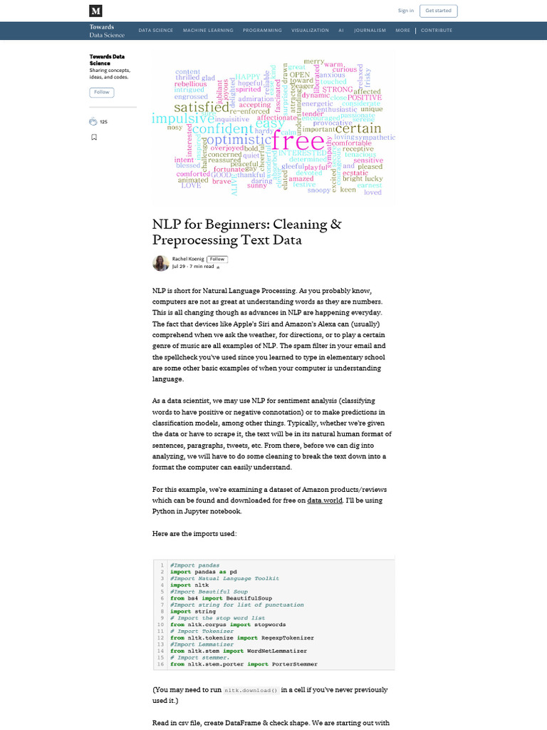NLP Text Data Cleaning Guide | PDF | Regular Expression | Computing