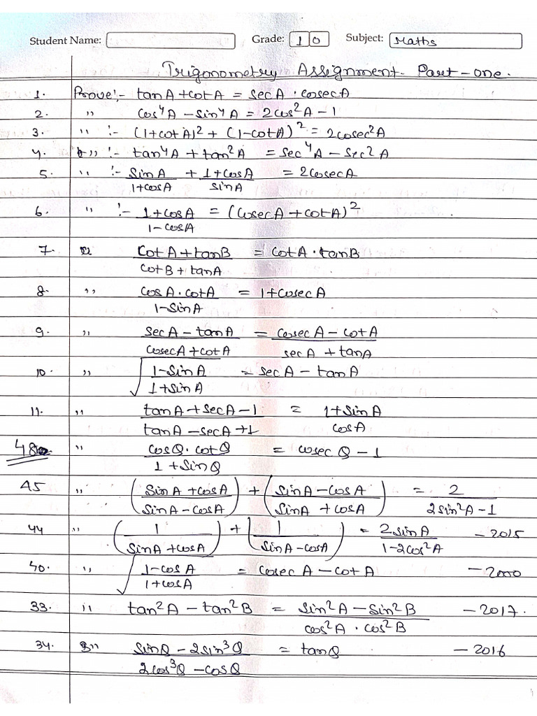 Trigonometry Competitive Questions | PDF