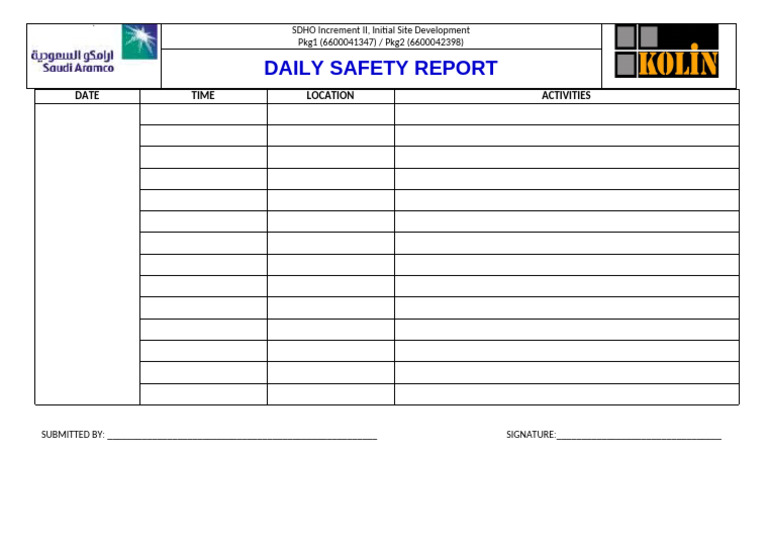 3 3 33 Daily Safety Report | PDF