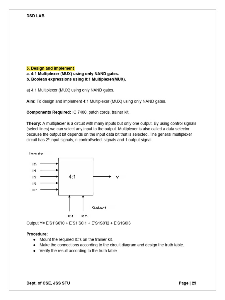 Design of 4:1 and 8:1 MUX Circuits | PDF | Digital Technology ...