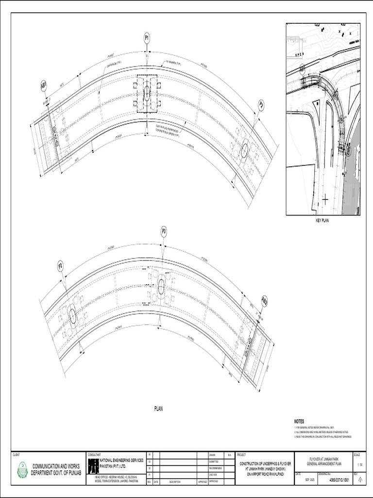 Jinnah Park Flyover General Arrangement Plan | PDF