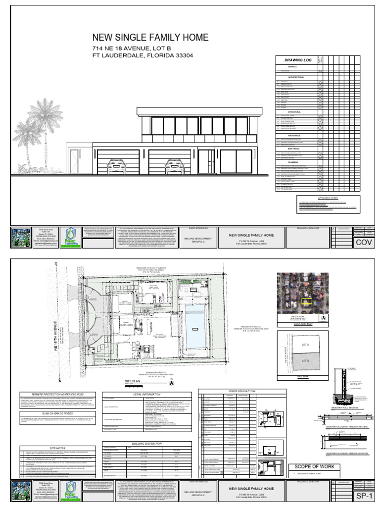 New Home Construction Plans - Fort Lauderdale | PDF | Plumbing ...