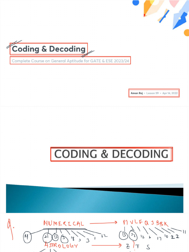 Coding Decoding With Anno | PDF