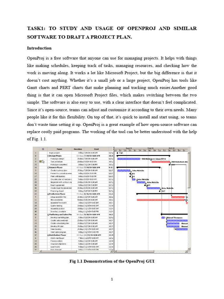 OpenProj and Project Management Tools | PDF | Unified Modeling Language ...