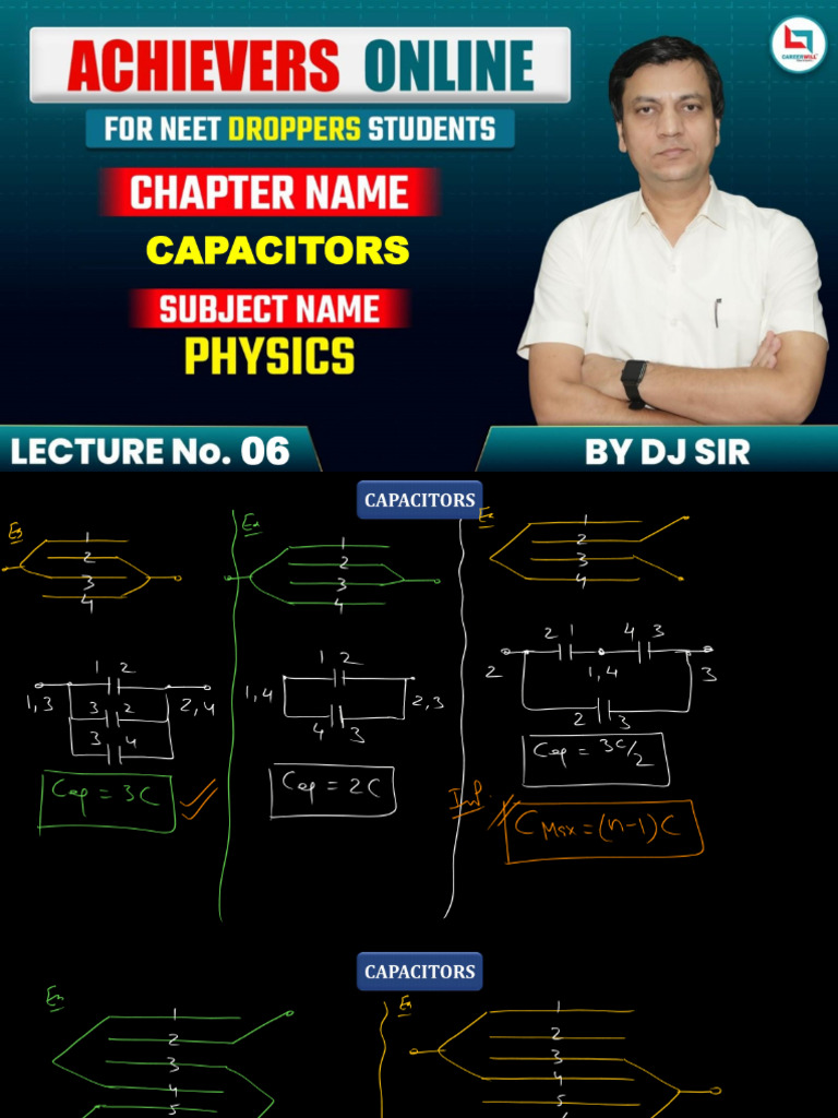 002 Physics 12th Capacitor L 06 Class Notes Spherical CA | PDF