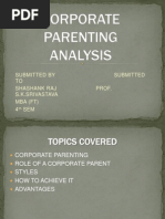 Download Corporate Parenting Analysis by Milan Sonkar SN94237002 doc pdf