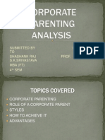 Corporate Parenting Analysis