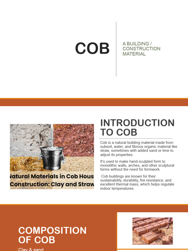 Introduction to Cob Building Material | PDF | Architectural Elements ...