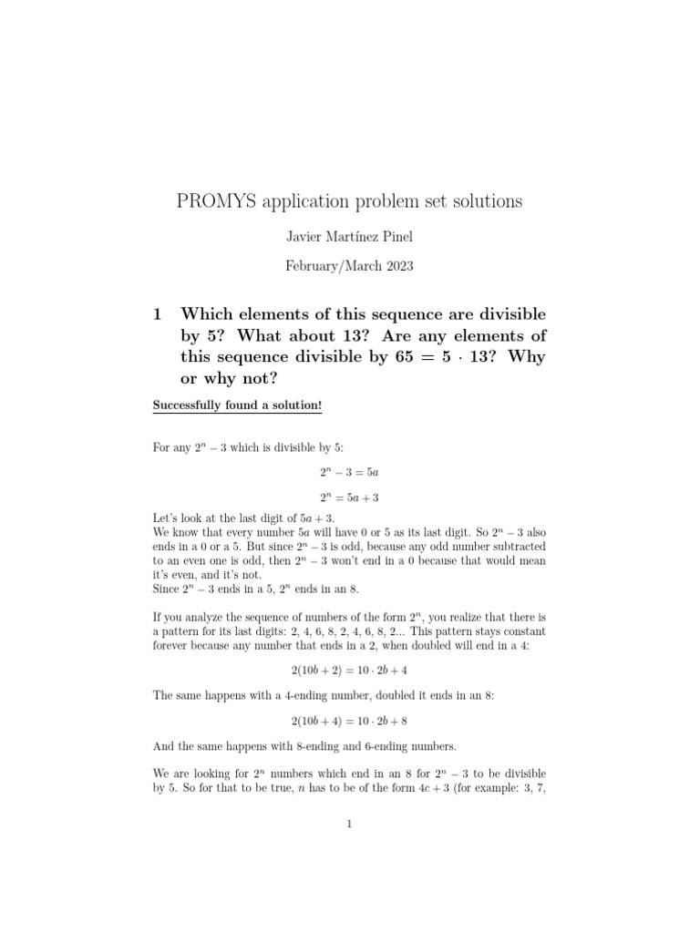 10 Mathematical problems | PDF | Numbers | Multiplication