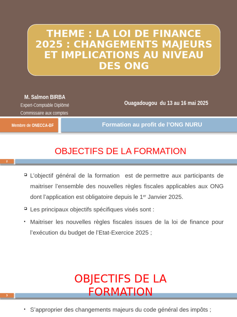 Loi de Finance 2025 : Impact sur ONG | PDF | Impôt sur le revenu | Impôts