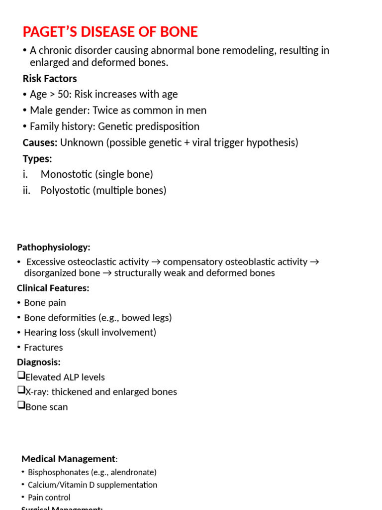 Paget's Bone Disease | PDF