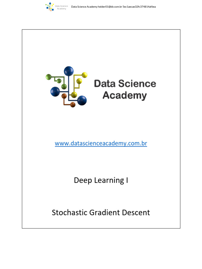 Stochastic Gradient Descent em Deep Learning | PDF | Aprendizagem ...