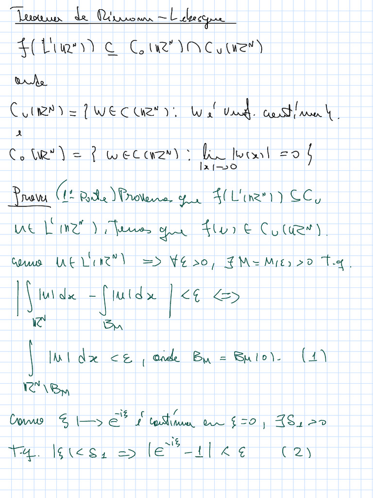 Teorema de Riemann Lebesgue PDF — free download