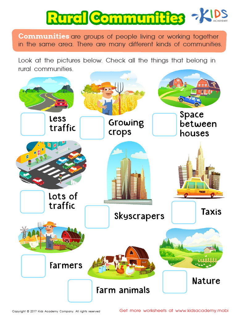 Rural Communities Worksheet & Resources | PDF